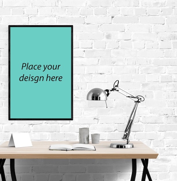Frame Mockup PSD en el espacio de trabajo