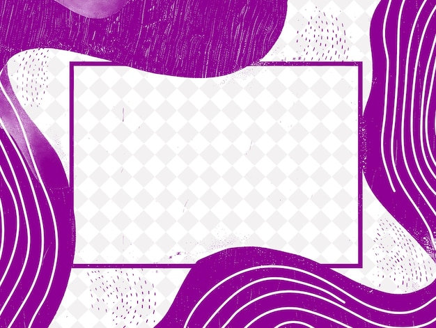 Frame moderno de mediados de siglo con líneas limpias y diseños abstractos PNG creativos orgánicos