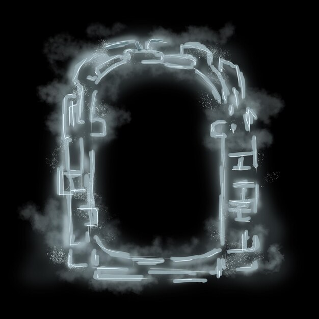 Frame Portal Ilustración Neon con flashes plantilla de ilustración para Web e Impresión