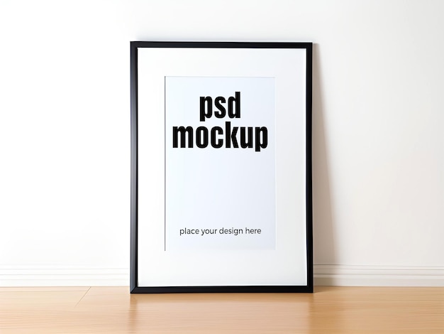 Frame de póster PSD interior render artwork vitrina plantilla de arte enmarcado contemporáneo