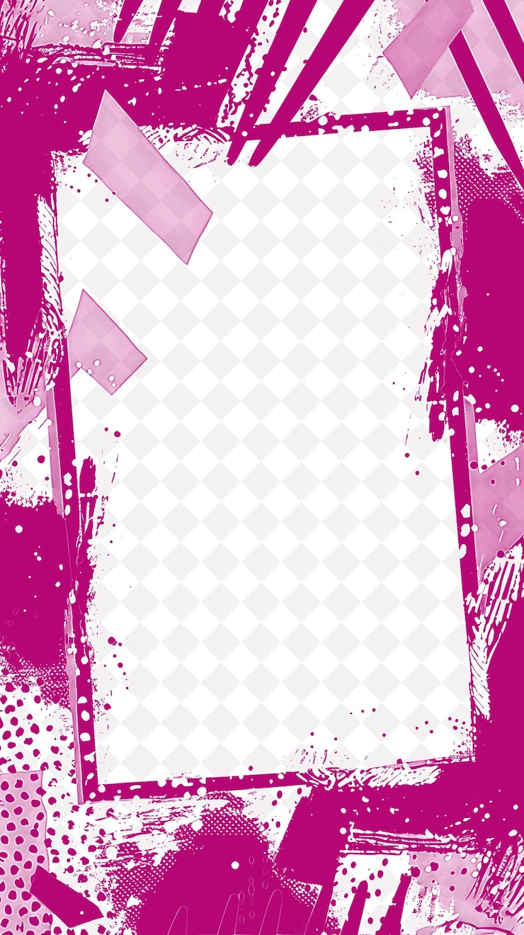 PSD frame retro border con colores audaces y patrones lúdicos com diseños abstractos png creativos
