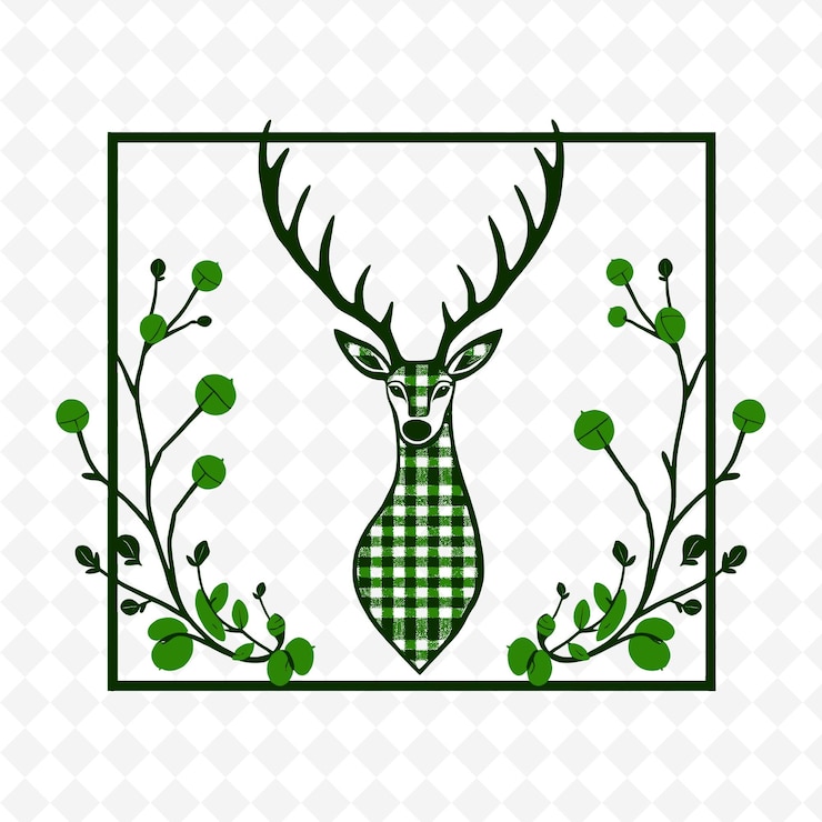 PSD frame vector com charming deer outlines acorn caps um png inspirado decoração de ação de graças design