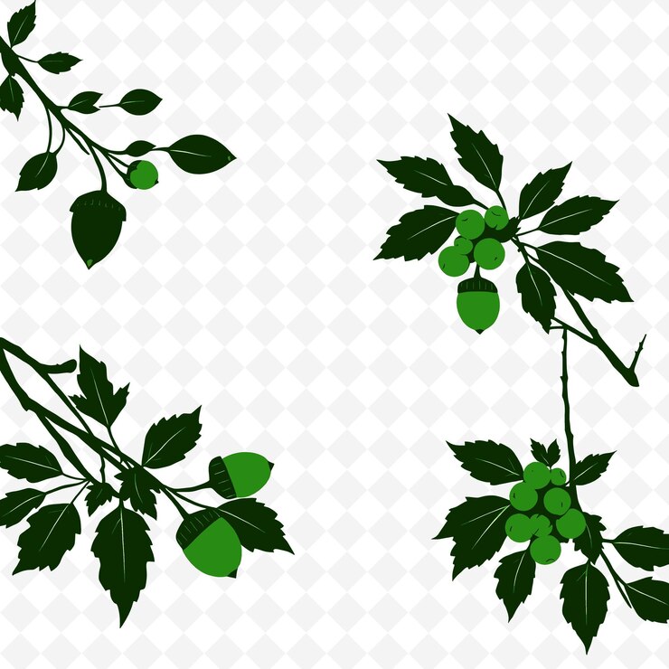 PSD frame vector com impressionantes folhas doces e amargas bolotas png inspirado decoração de ação de graças design