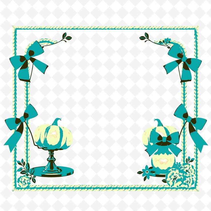 PSD frame vector with braided jute placemats mini gourd va png inspired thanksgiving decoration design