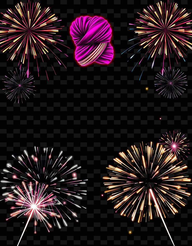 PSD framecircular_firecracker_explosiones_crear_bursts_at_the_corners_neon_turbans_rest_at_the_top_gl
