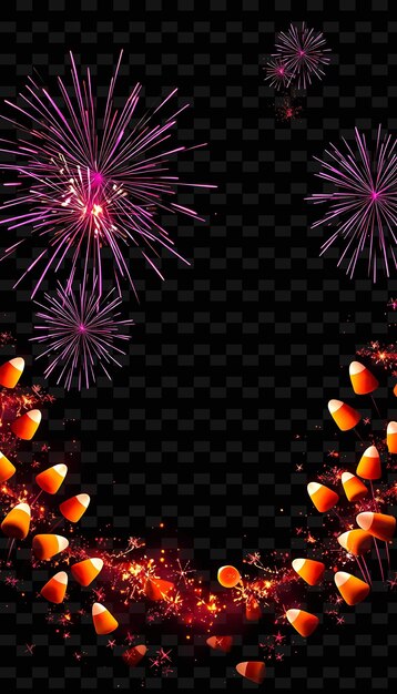 FrameCrackling_Firecrackers_Create_a_Sparkling_Trail_Neon_Candy_Corns_Float_Along_the_Frame_Creat