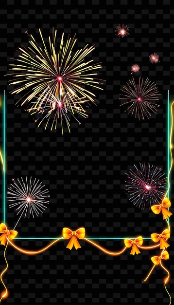 FrameDancing_Firecrackers_Send_Flares_Across_the_Outline_Lighting_Up_With_Energy_Neon_Bows_and_Fl