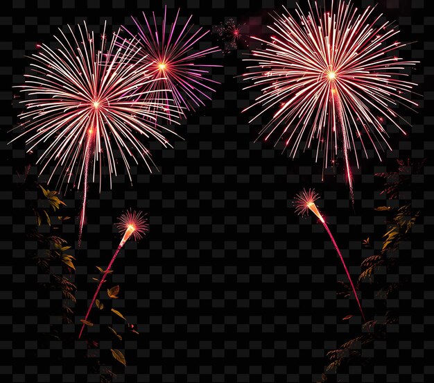 FrameExploding_Firecrackers_Shooting_Out_Sparks_Casting_Neon_Light_Along_the_Frame_Glowing_Vines_