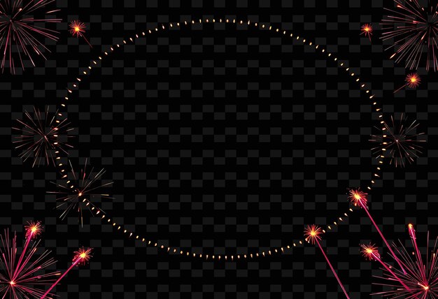 FrameFirecracker_Trails_Race_Around_the_Edges_Creating_a_Dotted_Line_Neon_Incense_Sticks_Flicker_