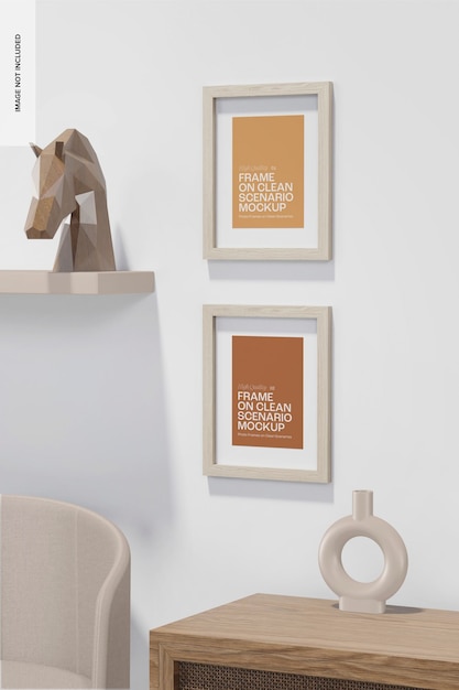 Frames auf Clean Scenario Mockup, Perspektive