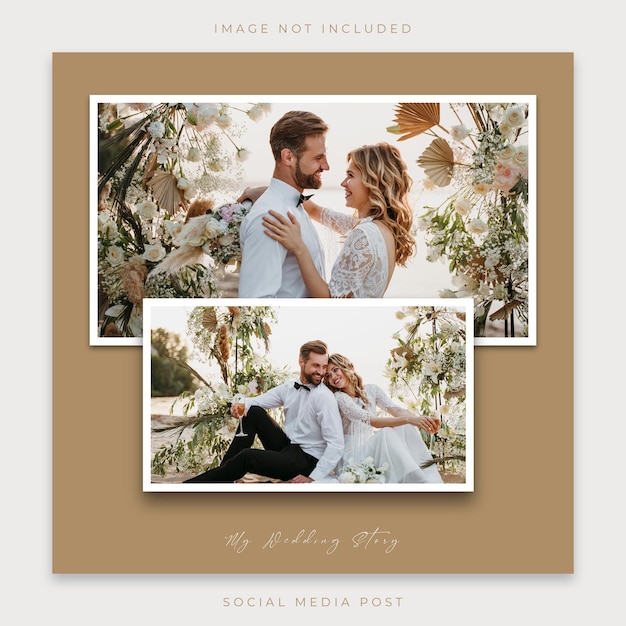 Frames de fotos de casamento PSD