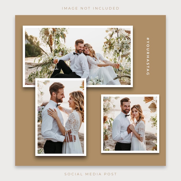 Frames de fotos de casamento PSD