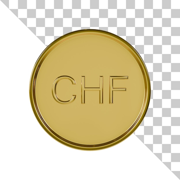 PSD franc goldmünze 3d-symbol