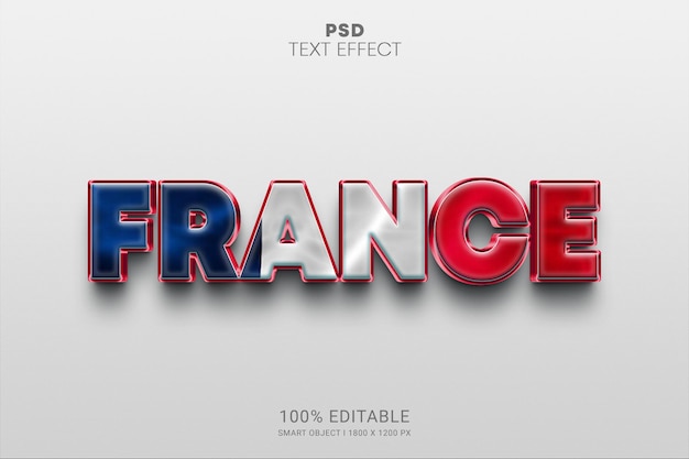 PSD france psd conception d'effets de texte 3d modifiables