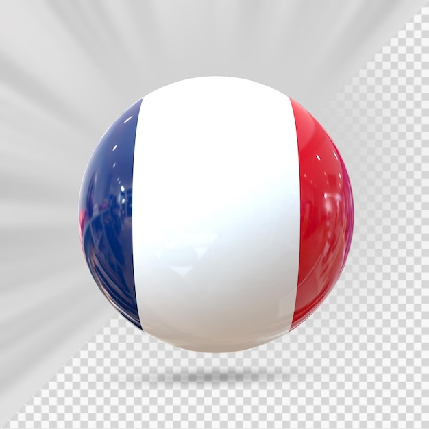 Francia bandera icono 3D Render