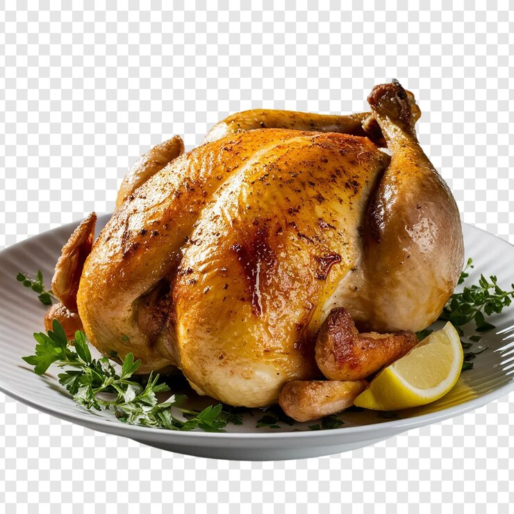 PSD frango assado frango frito isolado em fundo transparente
