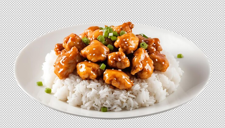 PSD frango doce e azedo com arroz