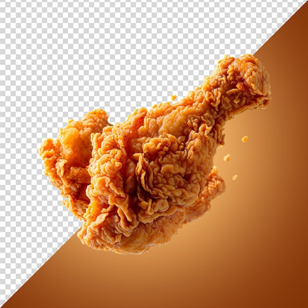 PSD frango frito levitando em png