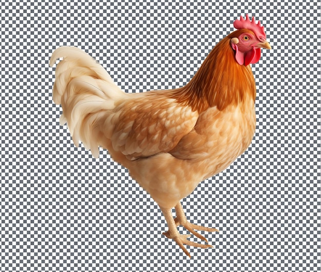 PSD frango lindo e elegante isolado em fundo transparente