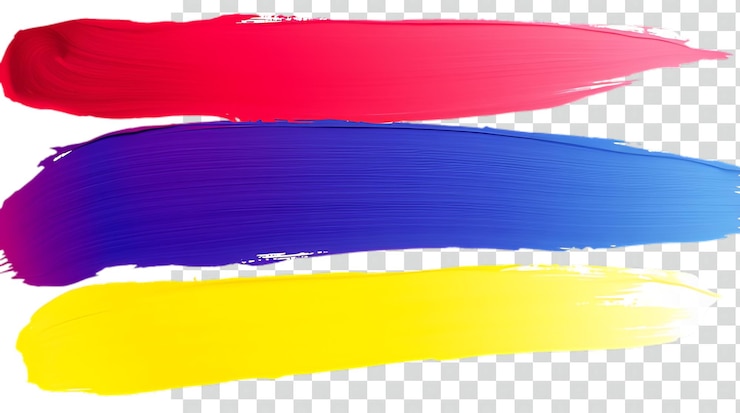 PSD una franja de color azul y rojo se muestra con un color rojo y azul