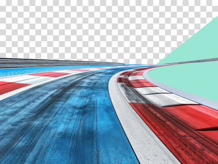 PSD una franja roja y blanca en la carretera