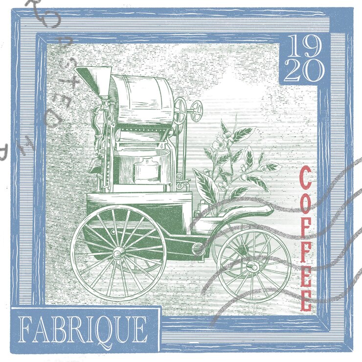 PSD el franqueo de la fábrica de café