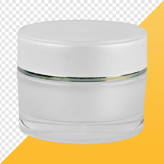 Frasco de crema blanca