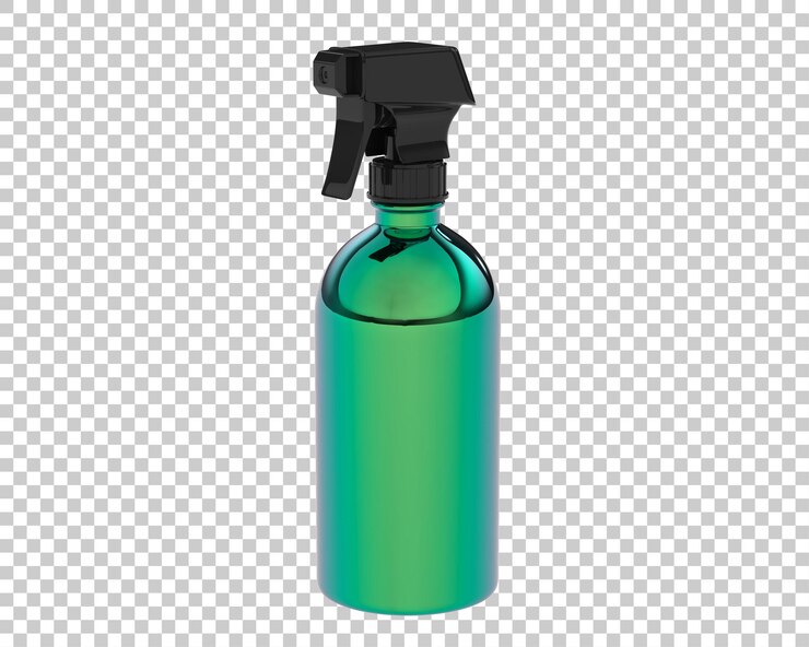 PSD frasco de spray na ilustração de renderização 3d de fundo transparente