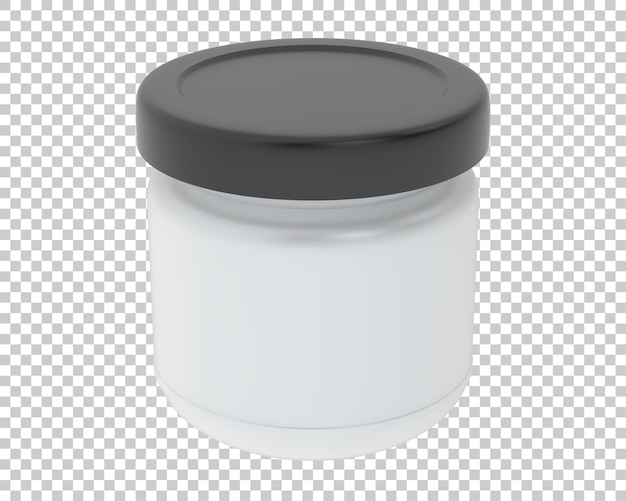 Frasco minúsculo na ilustração de renderização 3d de fundo transparente