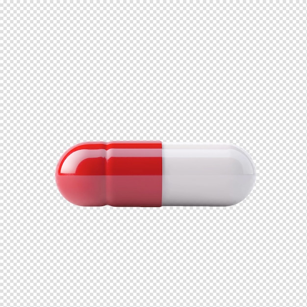 un frasco de pastillas rojo y blanco con una cubierta roja