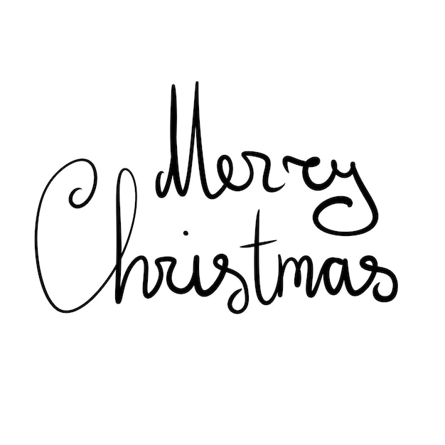 Frases de letras Feliz Natal ilustração em preto e branco