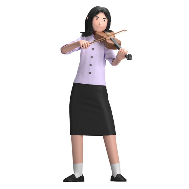 Frau mit violine