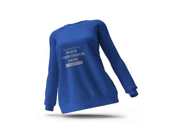 Frau sweatshirt mockup vorlage isoliert