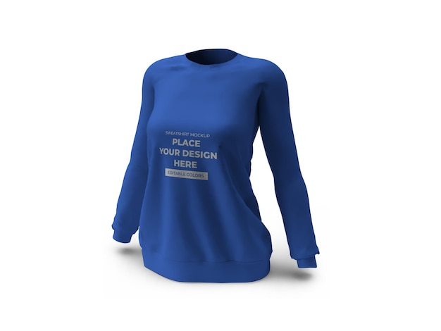 Frau sweatshirt mockup vorlage isoliert