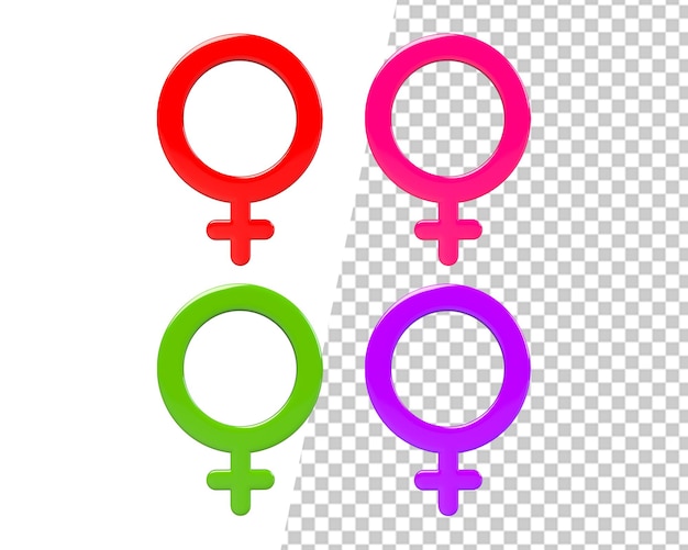 Frauentag 3d-symbole