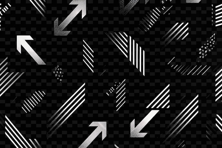 PSD frecce al neon luminose che puntano in direzioni diverse freccia c y2k texture shape background decor art