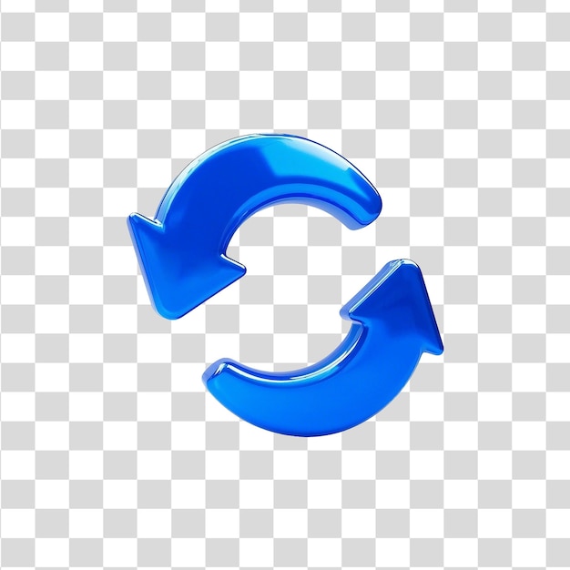 Frecce circolari blu aggiornano l'icona