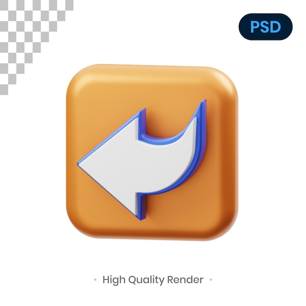 Freccia 3D Render Illustrazione Psd Premium