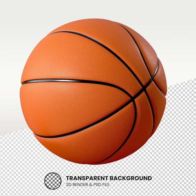 Free PSD Basketball 3D renderização de foto realista