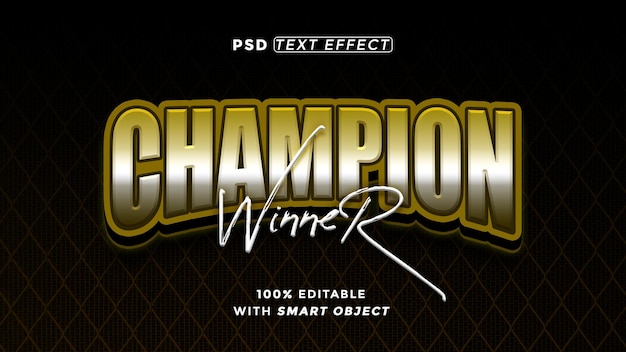 PSD free psd champion winner-textstil-effekt