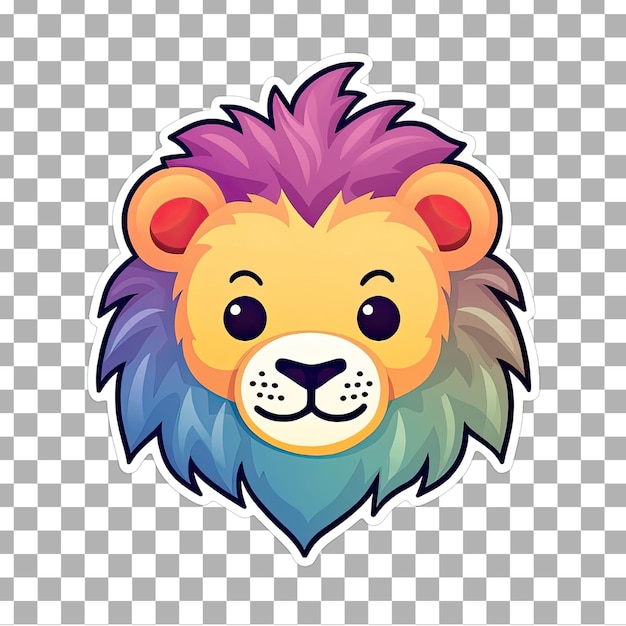 PSD free psd cute kawaii lion png (en inglés)