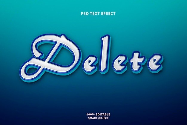 free psd delete text style effect