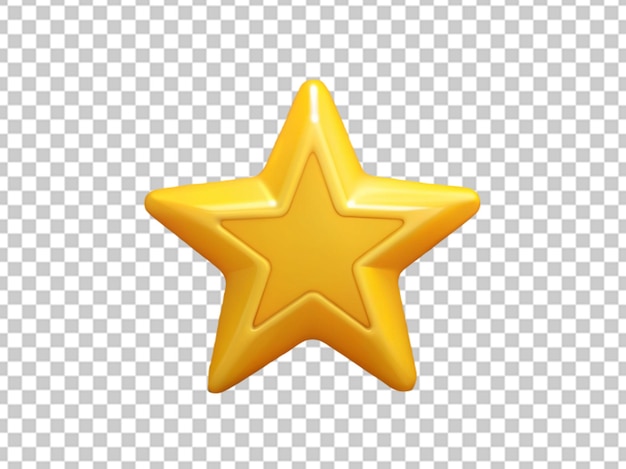 Free psd estrella ganador de la calificación de revisión icono signo o símbolo ilustración de fondo en 3d