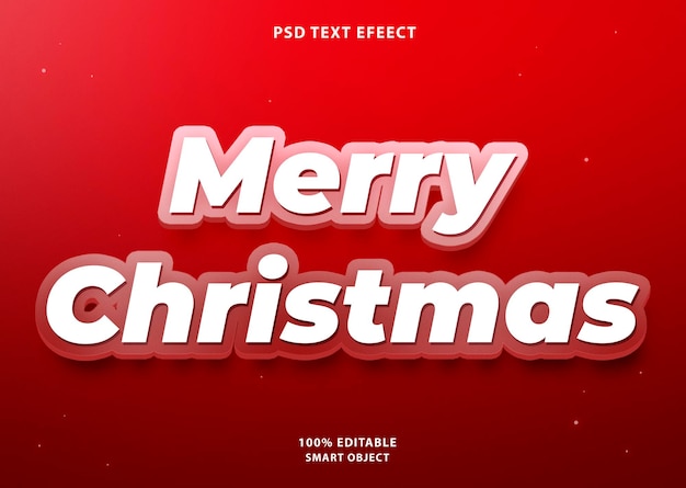 Free PSD feliz Natal efeito de estilo de texto