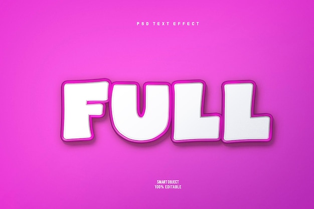 Free psd full text style effect
