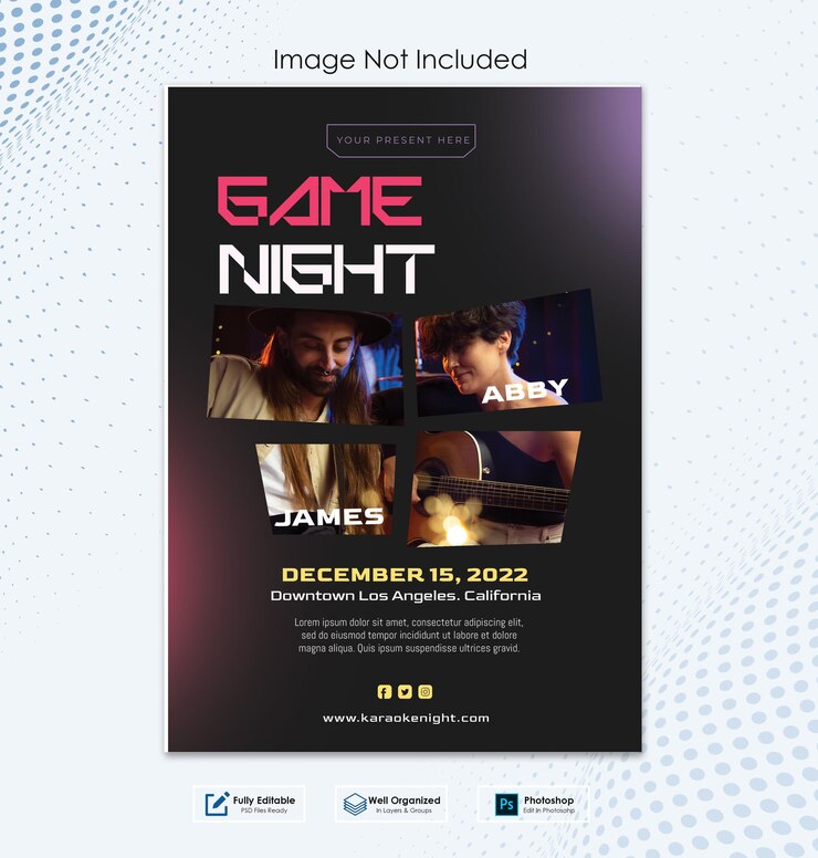 PSD free psd game flyer template
