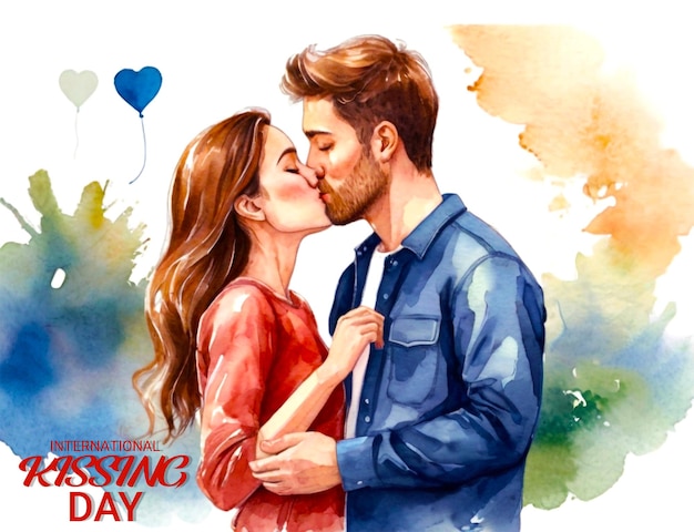 PSD free psd happy kiss day social-media-post-design für den tag des glücklichen kisses
