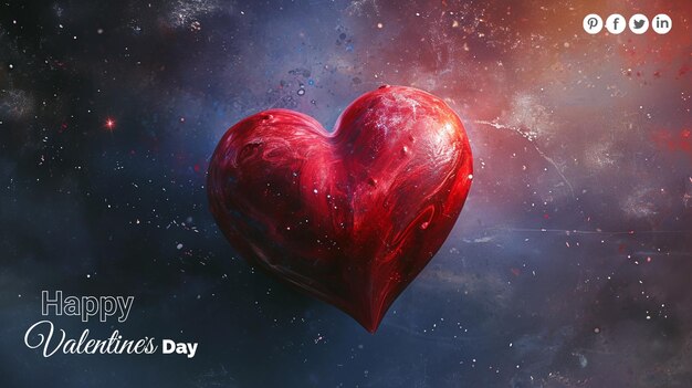PSD free psd happy valentine's day liebe und sorge dekorativer hintergrund social media poster design