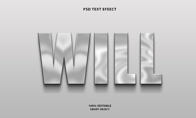 Free PSD hará un efecto de texto editable en 3D