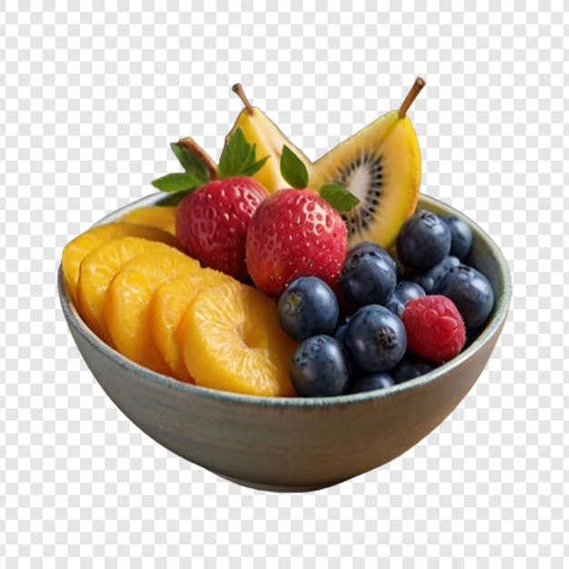 PSD free psd mezcla frutas en un cuenco png aislado sobre un fondo transparente